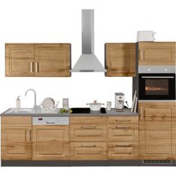HELD MÖBEL Küchenzeile Stockholm, Breite 280 cm, mit hochwertigen MDF Fronten im Landhaus-Stil