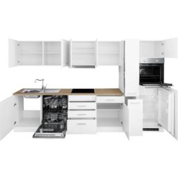 HELD MÖBEL Küchenzeile Visby, mit E-Geräten, Breite 330 cm inkl. Kühlschrank und Geschirrspüler