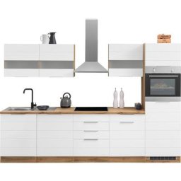 HELD MÖBEL Küche Luhe, 300 cm breit, wahlweise mit oder ohne E-Geräten, gefräste MDF-Fronten