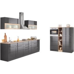 HELD MÖBEL Küchenzeile Wien, mit E-Geräten, Breite 430 cm, wahlweise mit Induktion
