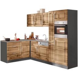 HELD MÖBEL Winkelküche Stockholm, mit E-Geräten,260 x 170 cm, mit hochwertigen MDF Fronten
