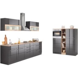 HELD MÖBEL Küchenzeile Wien, mit E-Geräten, Breite 430 cm, wahlweise mit Induktion