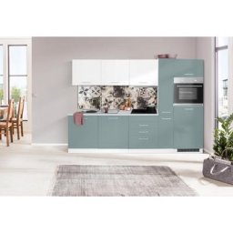 HELD MÖBEL Küchenzeile Visby, mit E-Geräten, Breite 270 cm inkl. Kühlschrank und Geschirrspüler