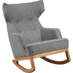 TOM TAILOR Schaukelstuhl COZY, im Retrolook, mit Kedernaht und Knöpfen, Füße Eiche natur