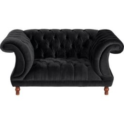 Max Winzer® Loveseat Isabelle, Knopfheftung & gedrechselten Füßen in Buche Nussbaum, Breite 167 cm