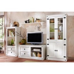 Home affaire Wohnwand, (Set, 3-St), aus schönem massivem Kiefernholz