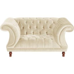Max Winzer® Loveseat Isabelle, Knopfheftung & gedrechselten Füßen in Buche Nussbaum, Breite 167 cm