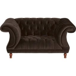 Max Winzer® Loveseat Isabelle, Knopfheftung & gedrechselten Füßen in Buche Nussbaum, Breite 167 cm