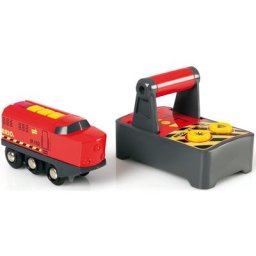BRIO® Spielzeug-Eisenbahn BRIO® WORLD, IR Frachtlok, mit Licht und Soundfunktion, FSC® - schützt Wald - weltweit