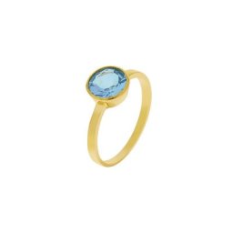 Fascination by Ellen K. Fingerring Gold 375 Blautopas (beh)