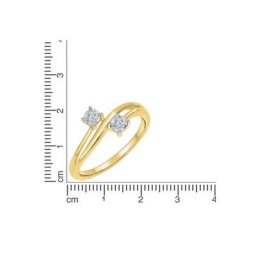 Diamonds by Ellen K. Fingerring 585 Gold gelb zweifarbig Brilliant