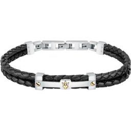 Maserati Armband Edelstahl, Leder, recycelt Armbänder & Armreife Herren