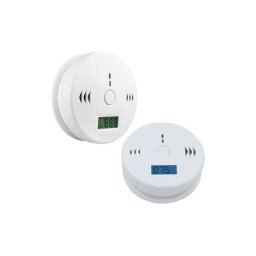 SWANEW CO Melder Alarm Kohlenmonoxid 2x Rauchmelder Gasmelder Gaswarner LCD Anzeige