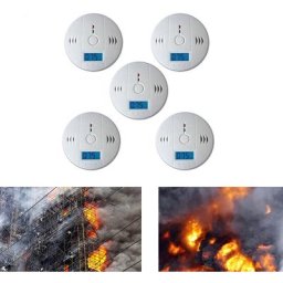 Co Melder Alarm 5x Kohlenmonoxid Gasmelder Rauchmelder Gaswarner lcd Anzeige Kohlenmonoxidmelder