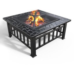 Vounot - Feuerschale mit Funkenschutz, 3 in 1 Feuerstelle Feuerkorb für Garden Terrasse Heizung