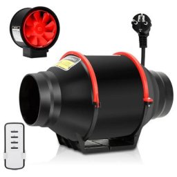 Rohrventilator 100mm Bad-Lüfter mit Fernbedienung Lüfter Leise Wandlüfter Abluftventilator