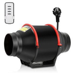 Randaco Rohrventilator 150mm Bad-Lüfter mit Fernbedienung Lüfter Leise Wandlüfter Abluftventilator