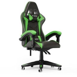 Bigzzia - Gaming Stuhl Ergonomisch - Gamer Stühle mit Lendenkissen + Kopfstütze Gaming Chair