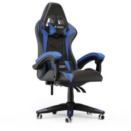 Bigzzia - Gaming Stuhl Ergonomisch - Gamer Stühle mit Lendenkissen + Kopfstütze Gaming Chair