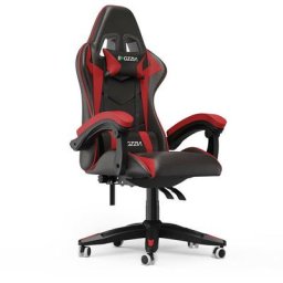 Bigzzia - Gaming Stuhl Ergonomisch - Gamer Stühle mit Lendenkissen + Kopfstütze Gaming Chair
