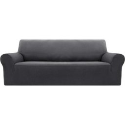 Sofabezug Jacquard Sofaüberwurf Stretch Couchhusse Sesselbezug, 1 Stück,3-Sitzer(180-230 cm), Grau