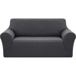 Sofabezug Jacquard Sofaüberwurf Stretch Couchhusse Sesselbezug, 1 Stück,2-Sitzer(145-175cm), Grau