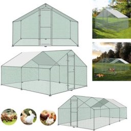 Gehege Hühnerstall 3x6x2m Freilaufgehege Hühnerkäfig Käfige Kleintierstall Haustierkäfig aus Metall