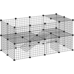Laufgitter diy Welpenlaufstall Freigehege Gittergehege für Kaninchen aus Metallgitter Absperrgitter