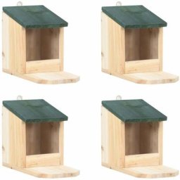 Vidaxl - Eichhörnchen Futterhäuser 4 Stk. Tannenholz Beige