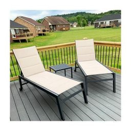 2er Set Sonnenliege klappbar Aluminium, Gartenliege mit Rollen, Rollliege, Saunaliege Verstellbar,