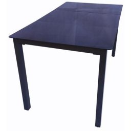 Gartentisch mit Glasplatte, 140x80cm, schwarzglas