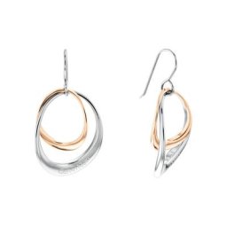 Damen Ohrhaken ""Warped Rings 35000003"", Edelstahl