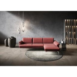 himolla Ecksofa himolla 9900, Recamiere rechts o. links, Füße Aluminium, ohne Hocker