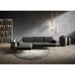 himolla Ecksofa himolla 9900, Recamiere rechts o. links, Füße Aluminium, ohne Hocker
