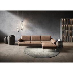 himolla Ecksofa himolla 9900, Recamiere rechts o. links, Füße Aluminium, ohne Hocker