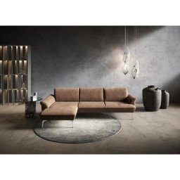 himolla Ecksofa himolla 9900, Recamiere rechts o. links, Füße Aluminium, ohne Hocker