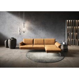 himolla Ecksofa himolla 9900, Recamiere rechts o. links, Füße Aluminium, ohne Hocker