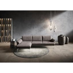 himolla Ecksofa himolla 9900, Recamiere rechts o. links, Füße Aluminium, ohne Hocker