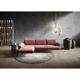 himolla Ecksofa himolla 9900, Recamiere rechts o. links, Füße Aluminium, ohne Hocker