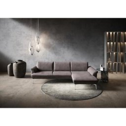 himolla Ecksofa himolla 9900, Recamiere rechts o. links, Füße Aluminium, ohne Hocker