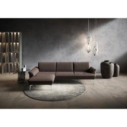 himolla Ecksofa himolla 9900, Recamiere rechts o. links, Füße Aluminium, ohne Hocker