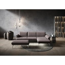 himolla Ecksofa himolla 9900, Recamiere rechts o. links, Füße Aluminium, mit Hocker