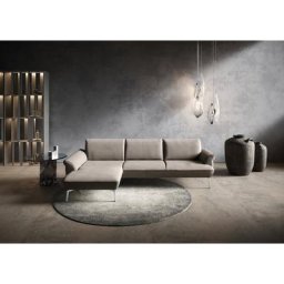 himolla Ecksofa himolla 9900, Recamiere rechts o. links, Füße Aluminium, ohne Hocker