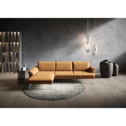 himolla Ecksofa himolla 9900, Recamiere rechts o. links, Füße Aluminium, ohne Hocker