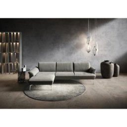 himolla Ecksofa himolla 9900, Recamiere rechts o. links, Füße Aluminium, ohne Hocker
