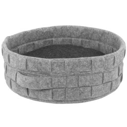 Tierbett Grau 17 x 42 cm Praktischer Tierkorb Rund Modern