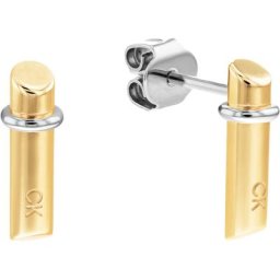 Damen Ohrstecker ""Elongated Linear 35000021"", Edelstahl