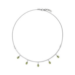 JOBO Collier, 585 Weißgold mit Peridot 44 cm