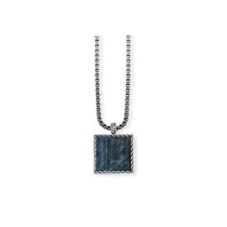 CAÏ Kette mit Anhänger 925/- Sterling Silber oxidiert Tiergerauge (Set, 2-tlg)