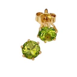 JOBO Paar Ohrstecker Ohrringe mit Peridot, 585 Gold
